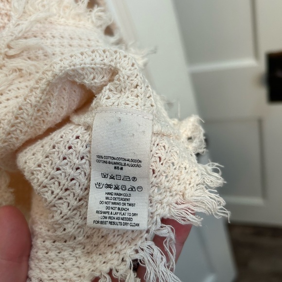 Free People Sunrise Cold Shoulder Sweater Cream Small - Picture 5 of 6